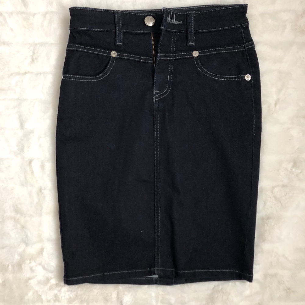 Guess Jeans indigo high waisted jean skirt